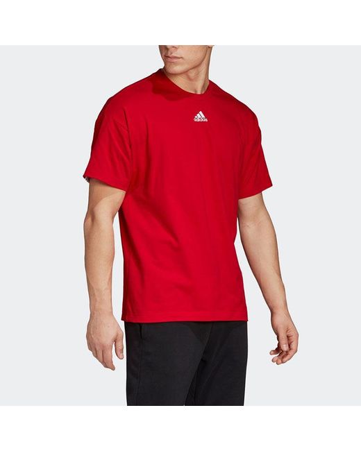 Adidas Red Must Haves 3-stripes T-shirt for men
