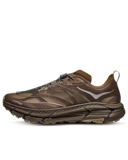 Hoka One One Brown X Satisfy Mafate Speed 4 Lite 'Rubber' for men