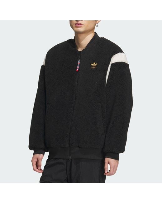 Adidas Black Originals X Feifei Ruan Reversible Sherpa Bomber Asia Sizing for men