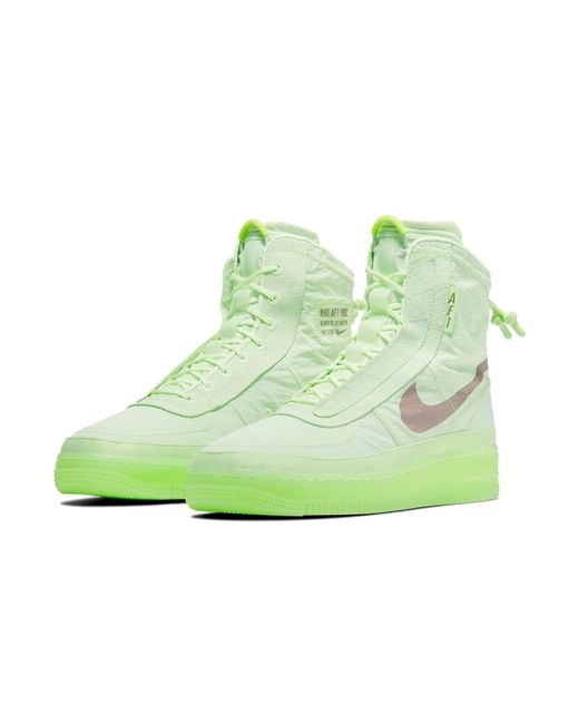 Nike Green (Wmns) Air Force 1 High Shell 'Volt' for men