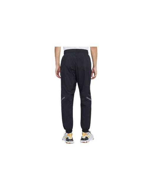 Nike Black Sportswear Windrunner Woven Breathable Bundle Feet Sports Long Pants for men