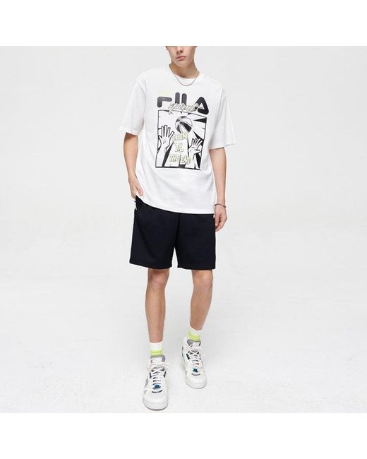 Fila Black Basketball Sports Shorts for men