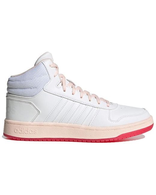 Adidas White (Wmns) Hoops 2.0 Mid Power'