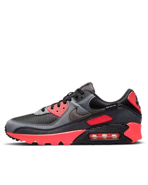 nike air max 90 mens black and red