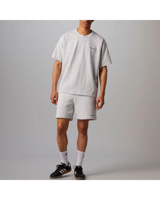 Adidas Gray X Pharrell Humanrace Small Logo T-Shirt for men