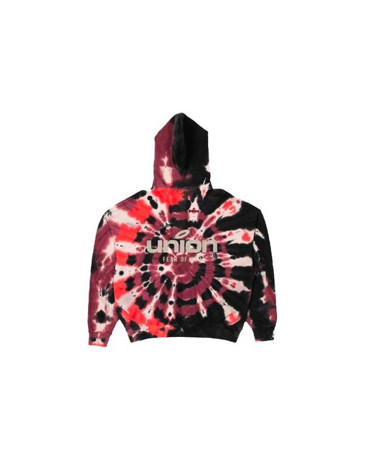 Fear Of God Red Fw21 Vintage Hoodie X Union La 'Tie Dye' for men