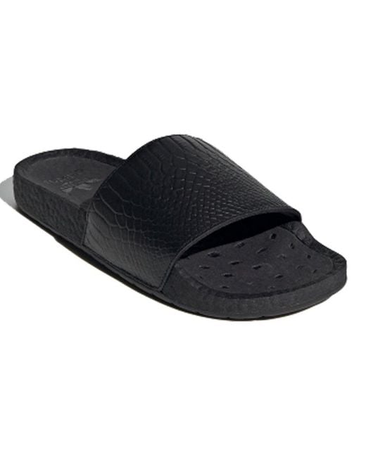 Adidas Blue Adilette Boost Slides 'Snakeskin' for men