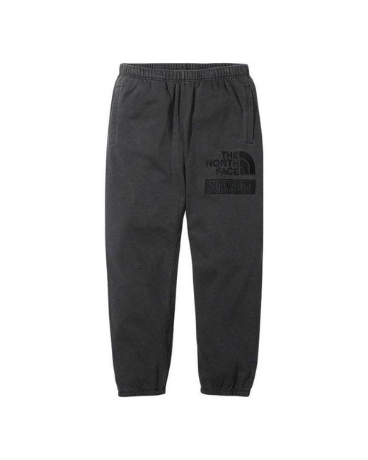 Supreme Gray X The North Face Pigment Printed Sweatpants for men