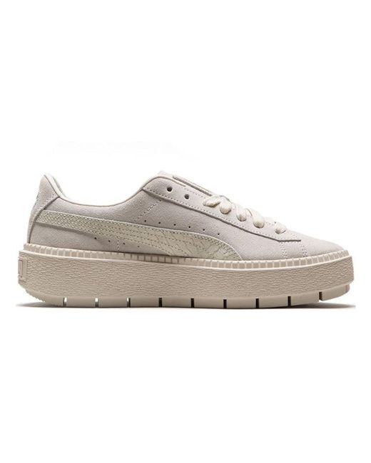 PUMA White (Wmns) Suede Platform Trace Animal Y'