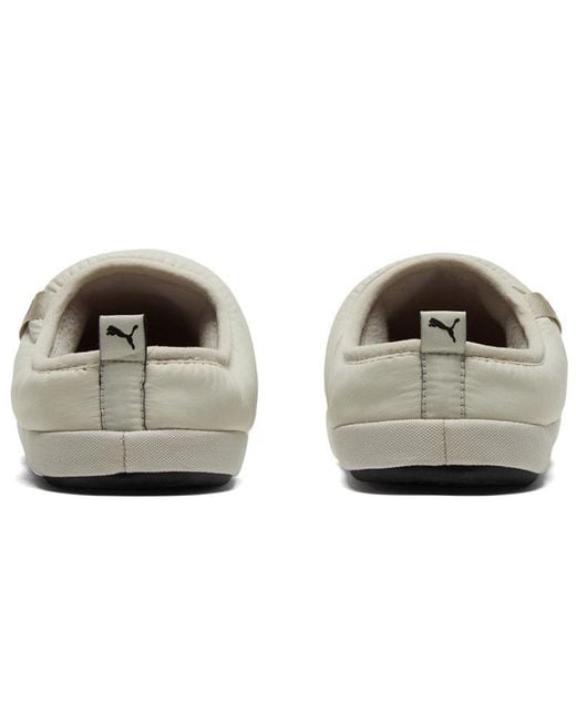 PUMA Gray Scuff Slippers 'Oatmeal' for men