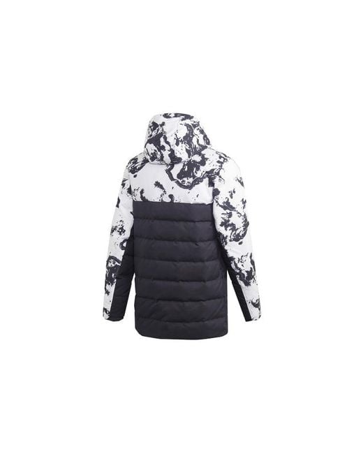Adidas Blue Juventus Soccer/Football Sports Colorblock Hooded Down Jacket Colorblock for men