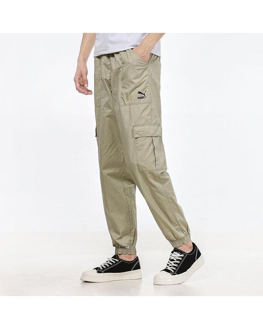 PUMA Natural Woven Cargo Bundle Feet Casual Long Pants Creamy for men