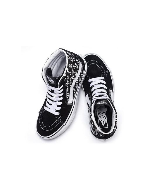 Vans Black Sk8-Hi 'Logo Repeat for men