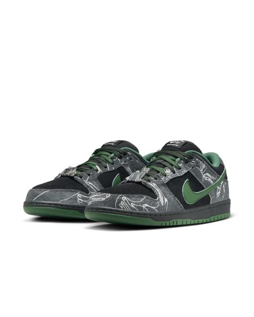 Nike Green X There Skateboard Sb Dunk Low Pro 'Anthracite Gorge' for men