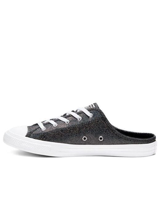 Converse Black (Wmns) Chuck Taylor All Star Dainty Mule Metal Pedal Casual Canvas Shoes
