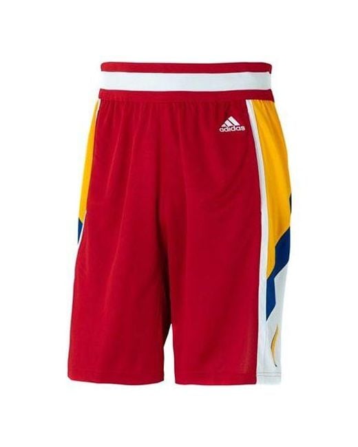 Adidas Red Loose Sports Breathable Shorts for men
