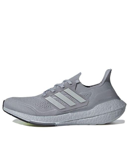 Adidas Gray Ultraboost 21 'Halo' for men