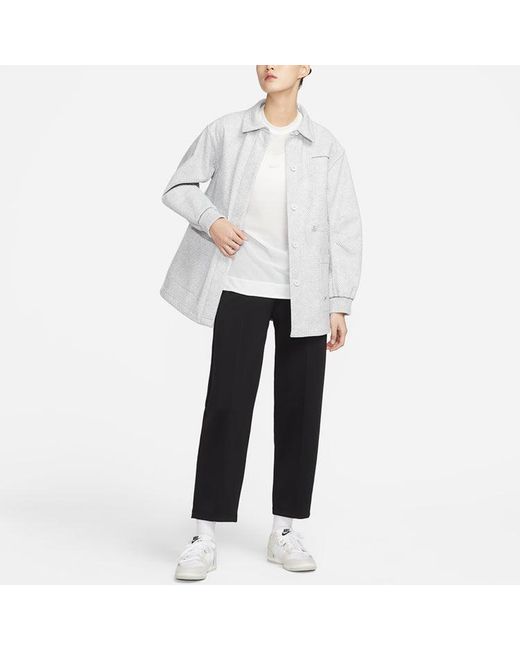 Nike White (Wmns) Forward Jacket Asia Sizing 'Light Smoke'