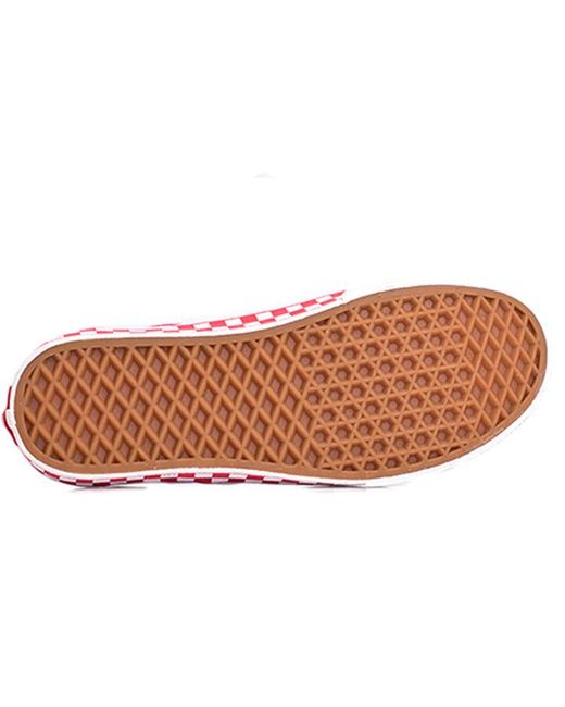 Vans Red Classic Slip-On 'Checker for men