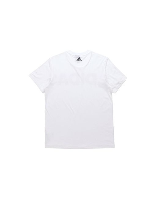 Adidas White Logo Large Alphabet Printing Short Sleeve for men