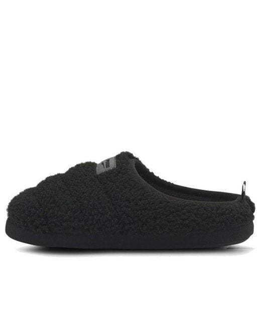 PUMA Black Scuff Sherpa Slippers for men