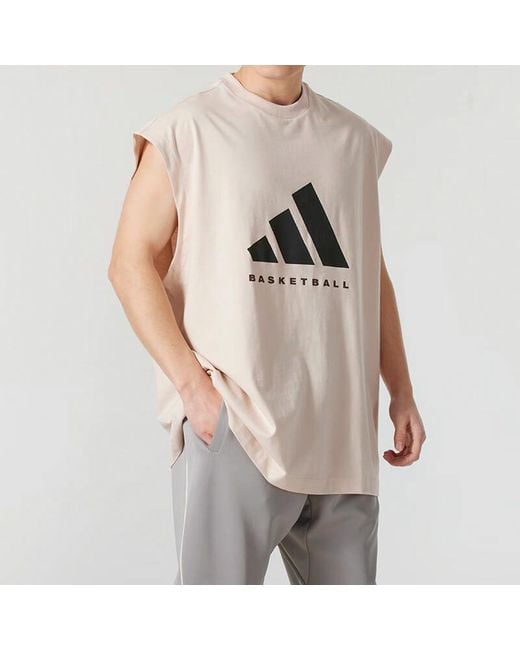 Adidas Pink Basketball Vest for men