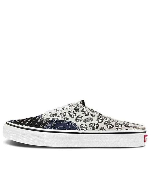 Vans White Authentic Mule 'Pattern Mix for men
