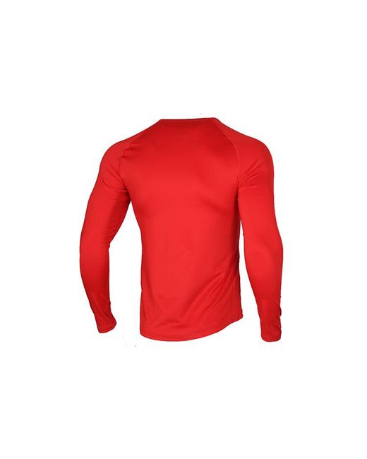 Nike Red Pro Slim Fit Version Long Sleeves Training Tops for men