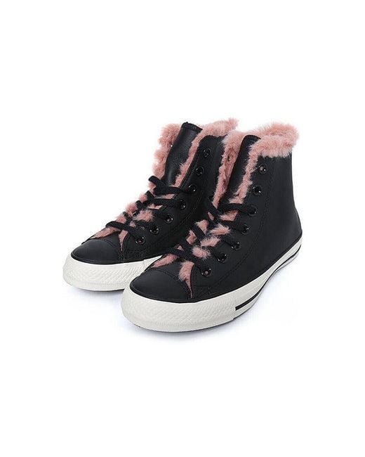 Converse Black Chuck Taylor All Star Fleece Hi for men