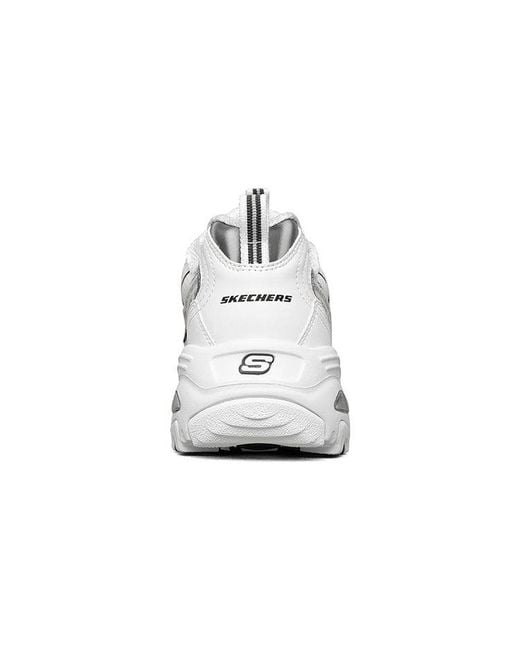 Skechers White (Wmns) D'Lites 1.0 Low Sneaker Gs