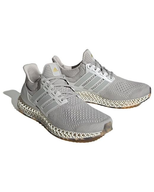 Adidas White Ultra 4D Running Shoes for men