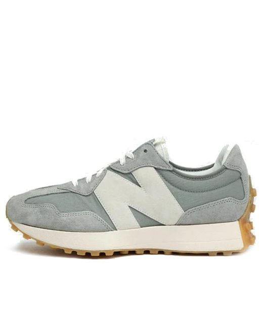 New Balance White 327 'Overcast Rain Cloud' for men