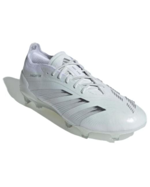 Adidas White Predator 24 Elite Low Fg 'Pearlized Pack' for men