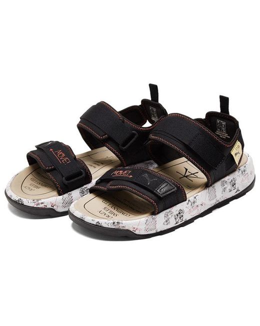 PUMA Black Michael Lau X Rs-Sandal for men
