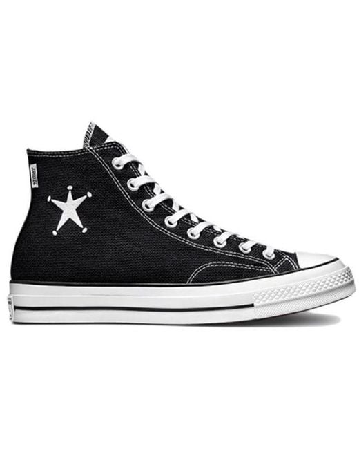 Converse Black Stussy X Chuck 70 High