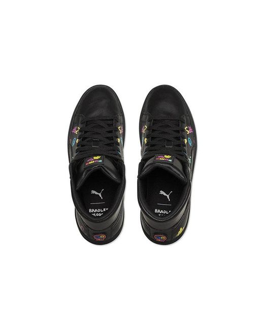 PUMA Black Bt X Basket Casual Skateboarding Shoes for men