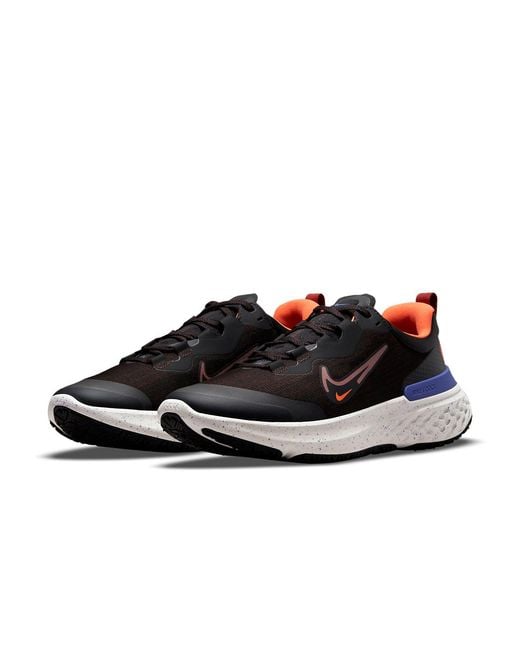 Nike Black React Miler 2 Shield Redstone' for men