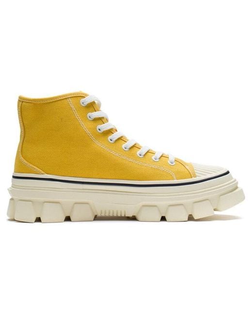 Li-ning Yellow Cf Classic Canvas Hi