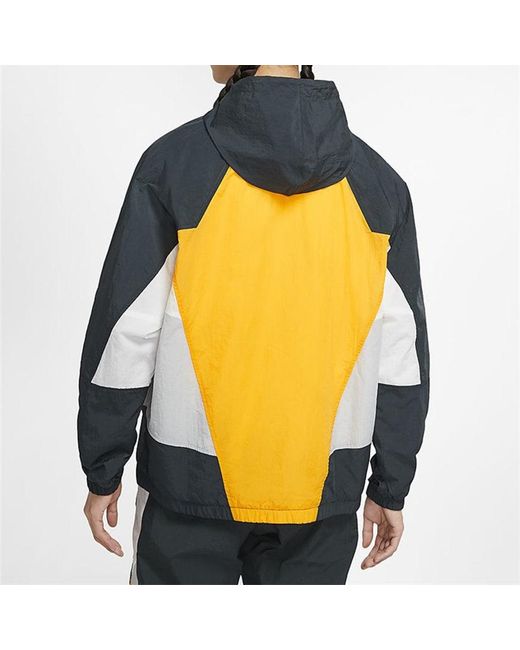 Nike Yellow Sportswear Heritage Windrunner Hooded Woven Jacket for men