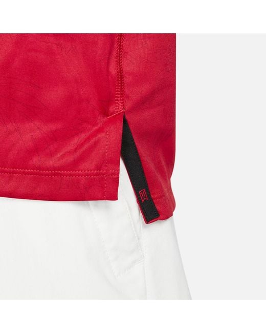 Nike Red Tiger Woods Dri-Fit Adv Golf Polo Shirt for men