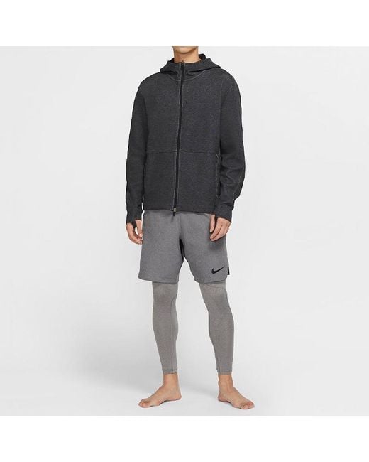 Nike Blue Yoga Full Cardigan Training Hooded Jacket for men