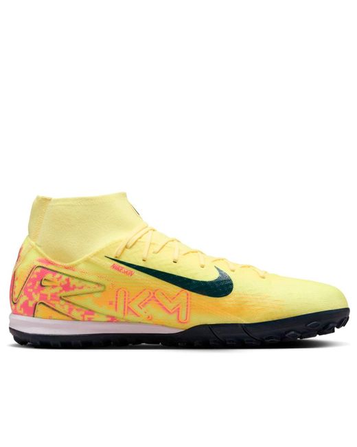 Nike Yellow Mercurial Superfly 10 Academy 'Kylian Mbappé' Turf High-Top Football Shoes for men