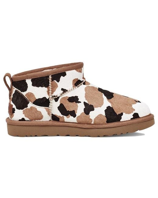 Ugg Brown (Wmns) Classic Ultra Mini 'Cow Print'
