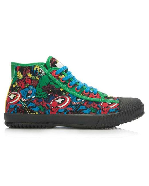 Li-ning Blue (Wmns) X Marvel Comics Graphic Classic Canvas Shoes