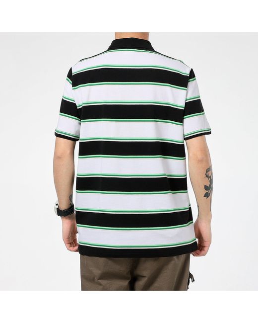 PUMA Green Downtown Stripe Polo Tee Shirt for men