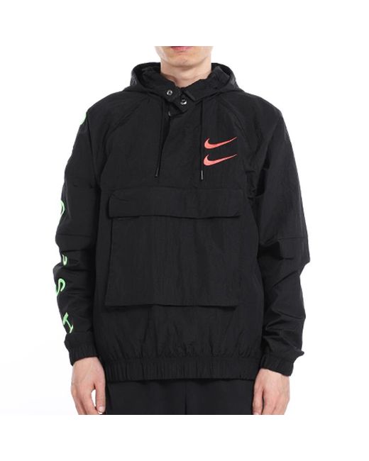 Nike Black Swoosh Hooded Jacket for men