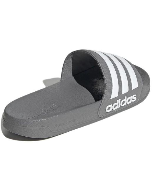 Adidas Gray Adilette Shower Slides Cozy Wear-Resistant Slippers for men