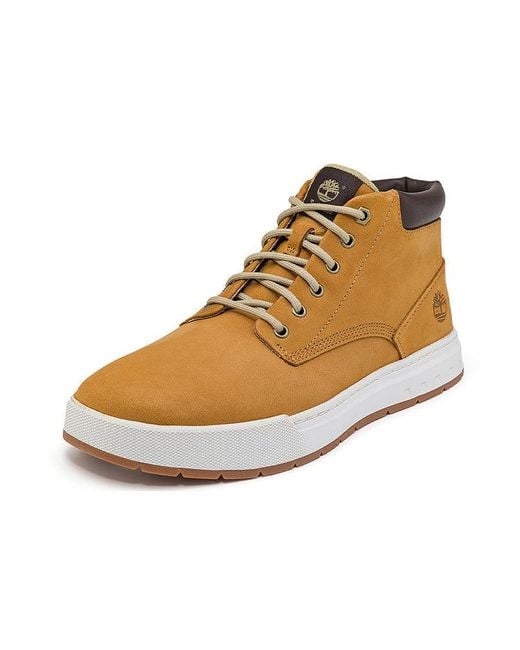Timberland Brown Maple Grove Wide Fit Leather Chukka Boots 'Wheat' for men