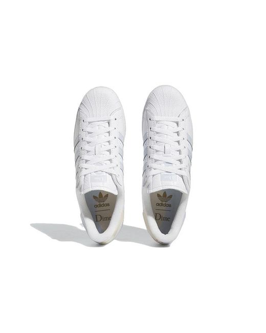 Adidas White Superstar Adv X Dime Halo' for men