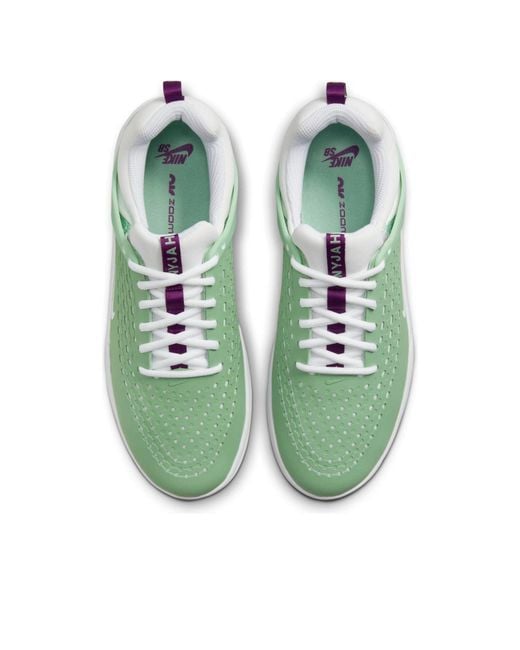 Nike Green Sb Nyjah 3 Skate Shoes for men